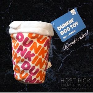 🎉 HP 🎉 🆕 Dunkin x Bark Coffee Cup Dog Toy